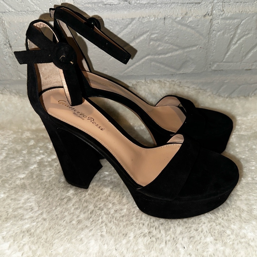 New Gianvito Rossi Platform Heel Sandals Size 36.5